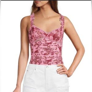 Free People Bodysuit Pink Size Large